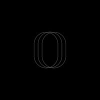 the letter o on a black background